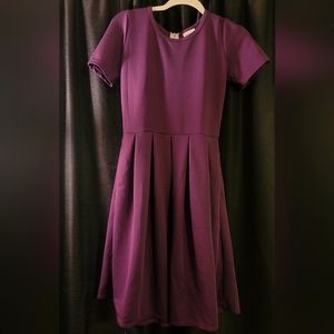 Plum Purple LuLaRoe Amelia Dress - Small